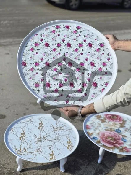 طاولة فطور ميلامين بقاعدة قابل للطي - الصورة 1