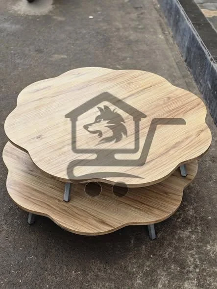 طاولة مد عربي خشب زان بقاعدة قطر متر للفطور - الصورة 1