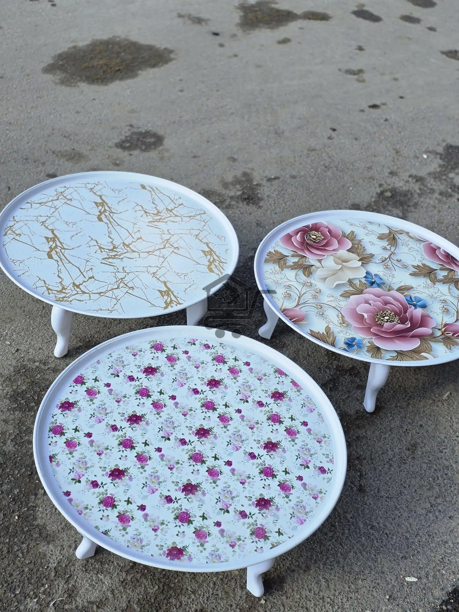 طاولة فطور ميلامين بقاعدة قابل للطي - الصورة 2