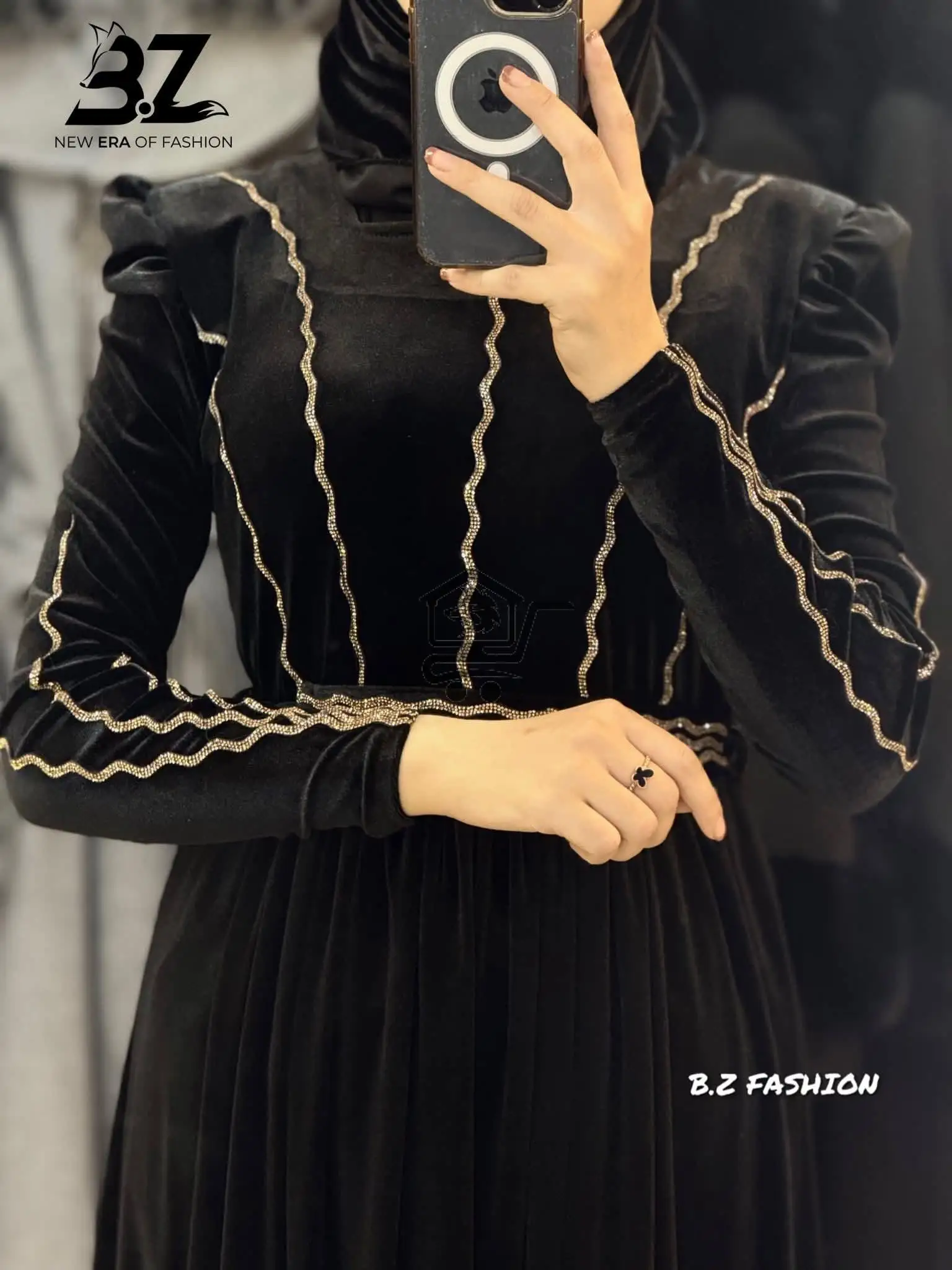 فستان مخمل تركي - الصورة 9