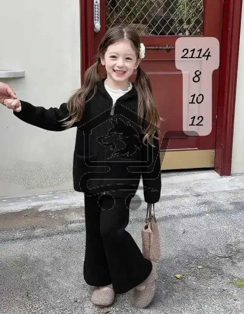 طقم تريكو بناتي - الصورة 3