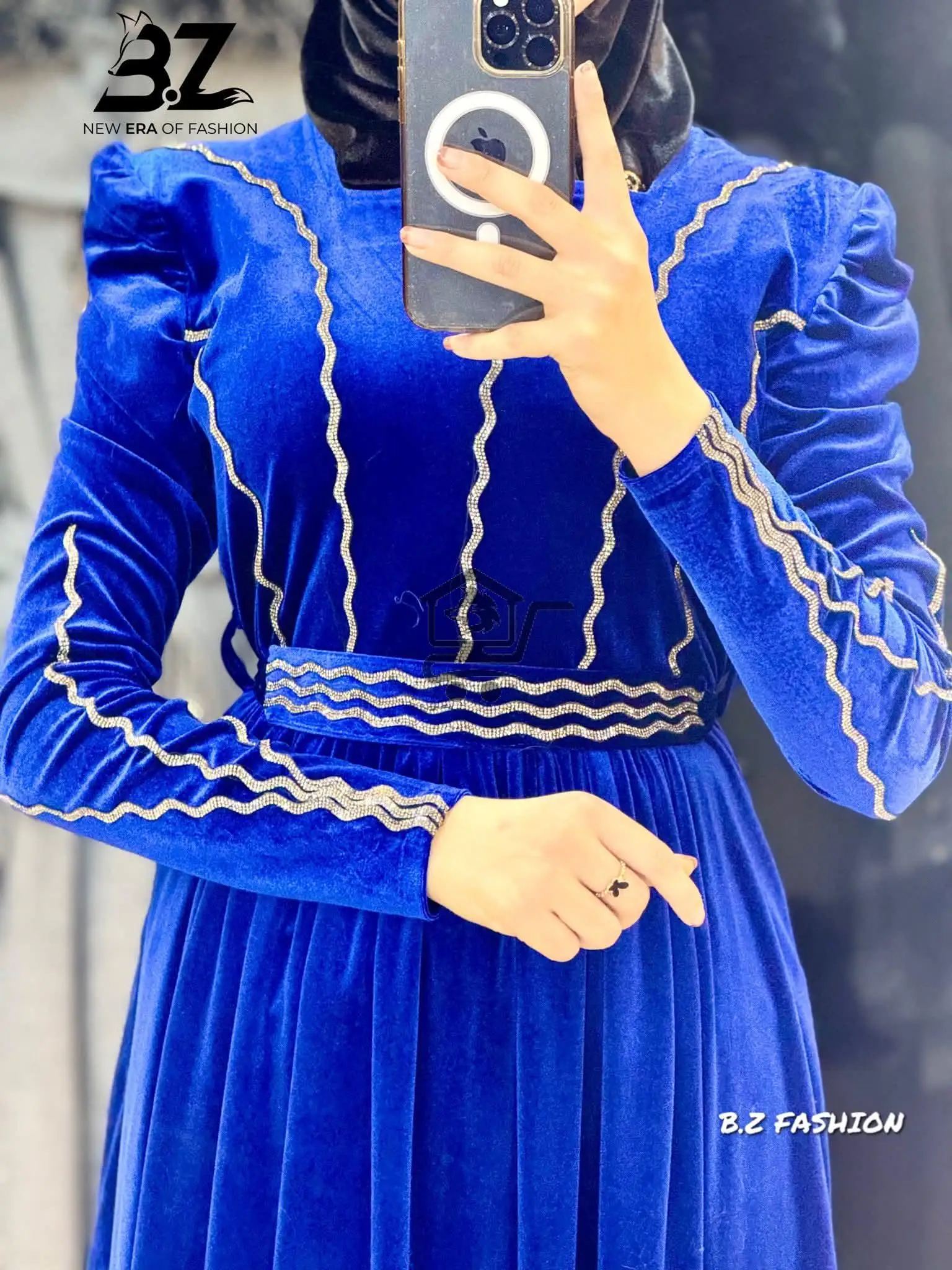 فستان مخمل تركي - الصورة 8