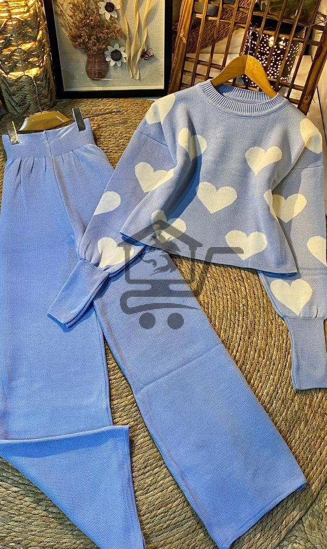 طقم نسواني قطعتين تريكو - الصورة 1