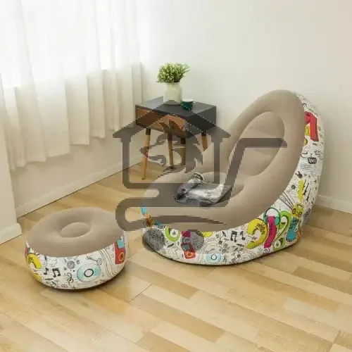 كرسي نفخ مع مخدة للرجلين رسمات - الصورة 5