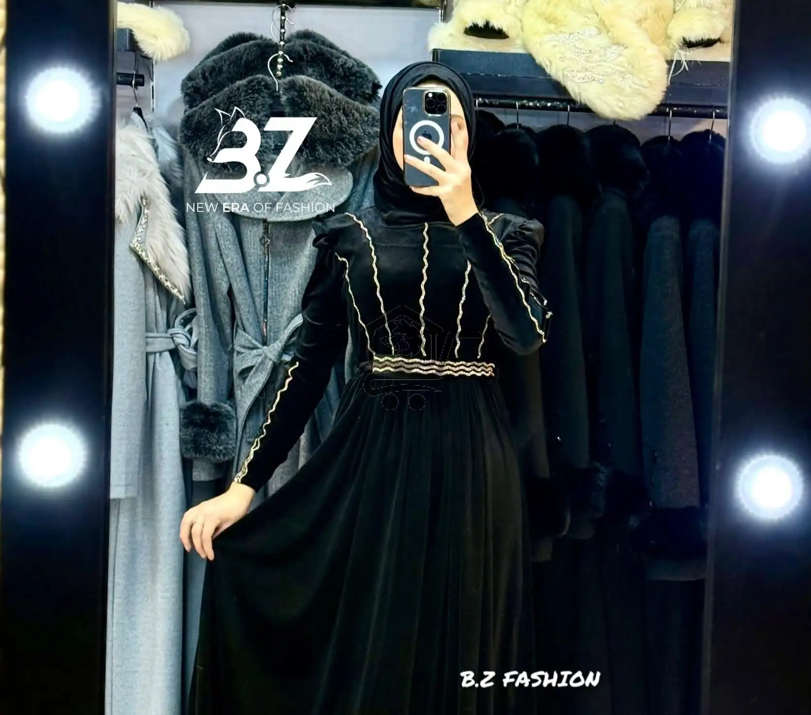 فستان مخمل تركي - الصورة 2