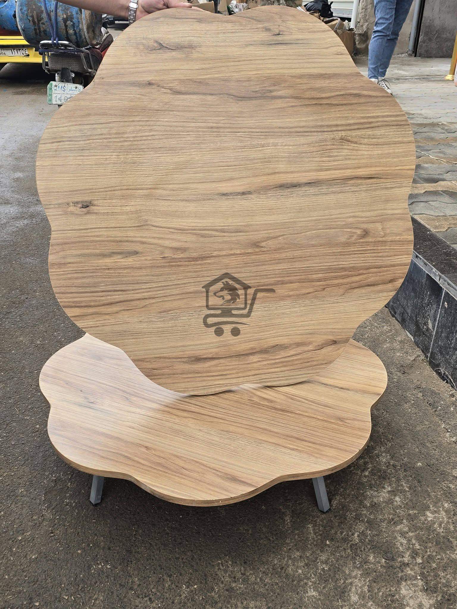 طاولة مد عربي خشب زان بقاعدة قطر متر للفطور - الصورة 2