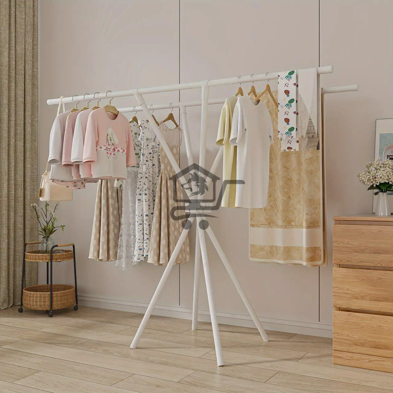 ستاند سداسي لتعليق الملابس - الصورة 1