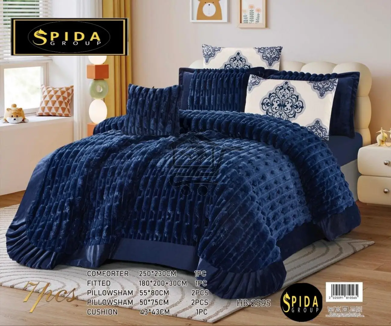 مفرش لحاف شتوي فرو أرنب مبطن مخمل - الصورة 3