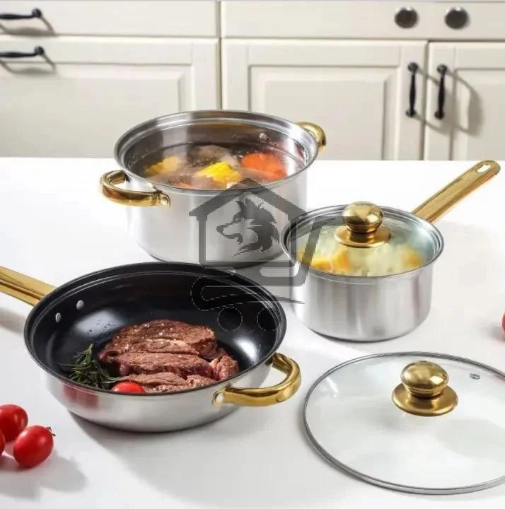 مجموعة طناجر ستانلس فاخرة - الصورة 4