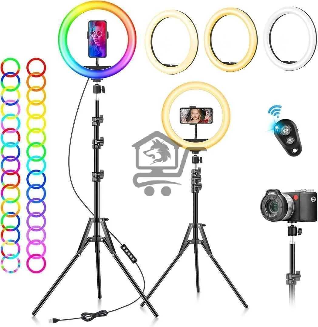 رينغ لايت مع ستاند باحجام مختلفة