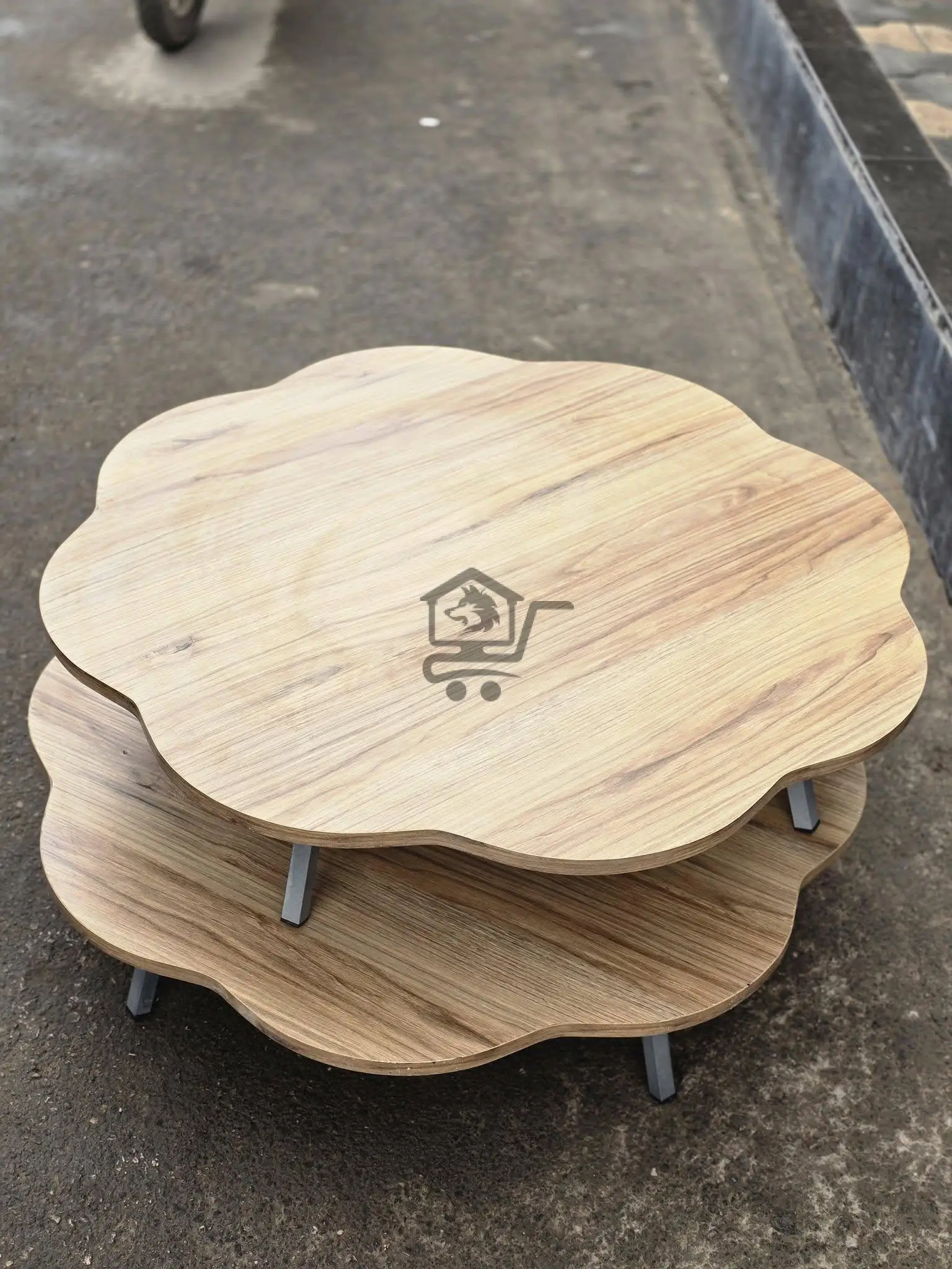 طاولة مد عربي خشب زان بقاعدة قطر متر للفطور - الصورة 3