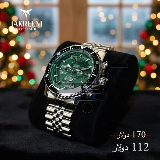 ساعة 𝗧𝗢𝗠𝗠𝗬 راقية بلون فضي