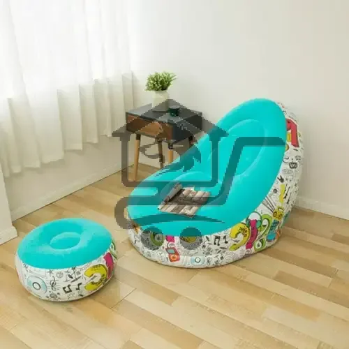 كرسي نفخ مع مخدة للرجلين رسمات - الصورة 4