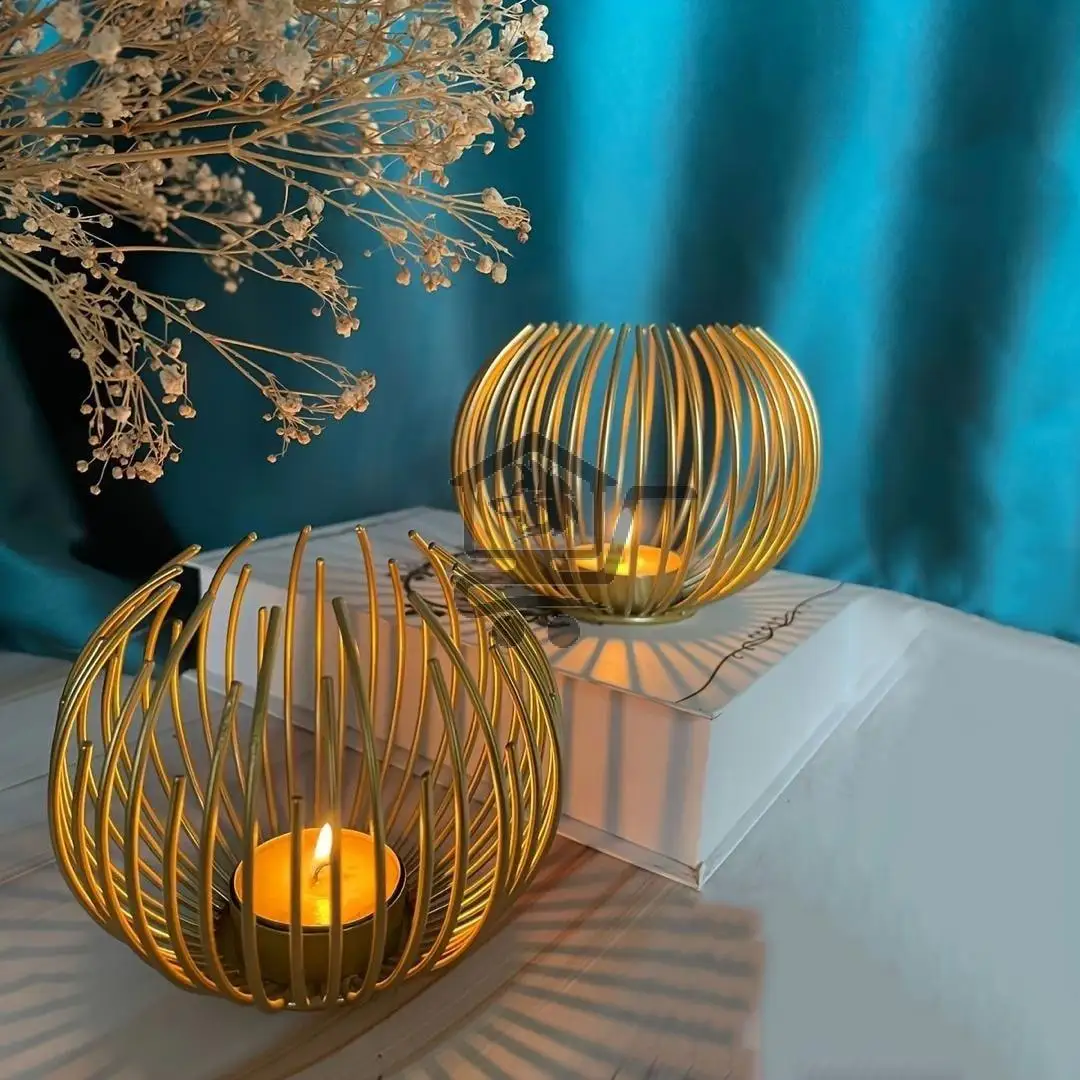 طقم شمعدان معدن قطعتين - الصورة 1