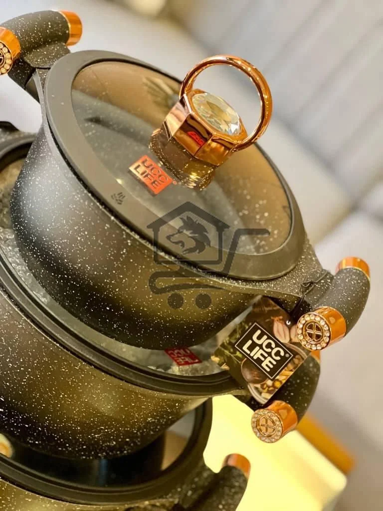 طقم طناجر غرانيت صب خماسي - الصورة 3