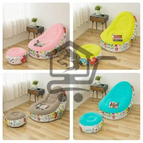 كرسي نفخ مع مخدة للرجلين رسمات - الصورة 6