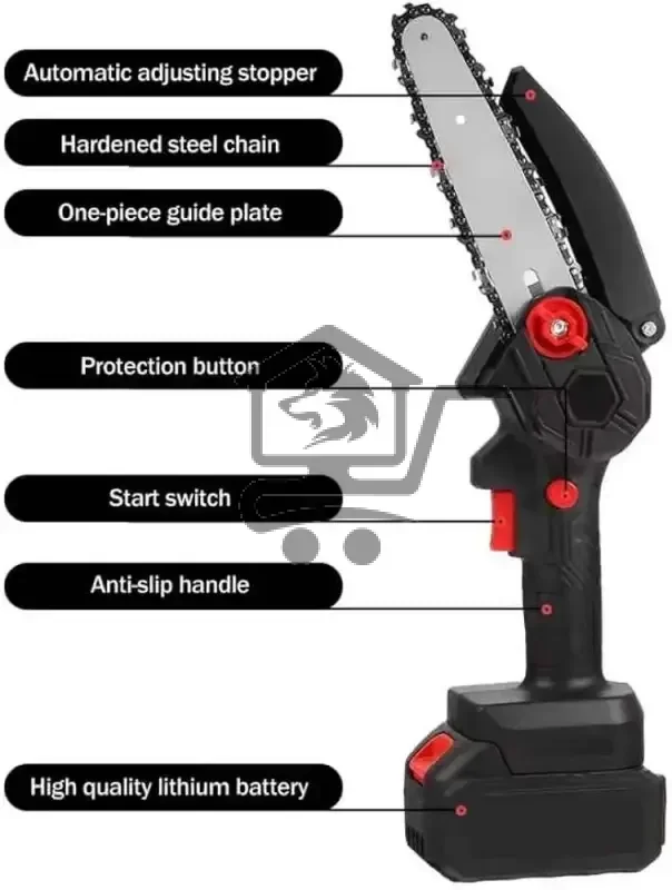 منشار لاسلكي محمول Mini lithium electric saw 48v - الصورة 4